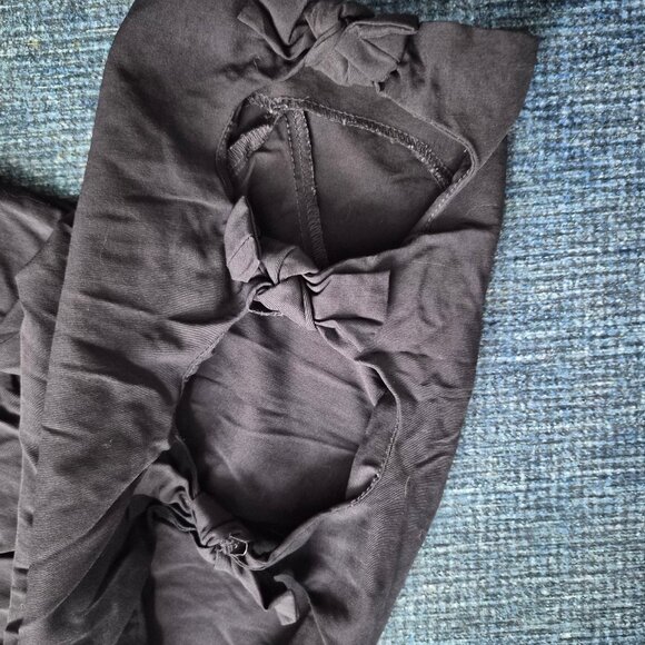 Unique Vintage 1950s Navy Bow Sleeve Selma Swing Dress - Picture 4 of 5